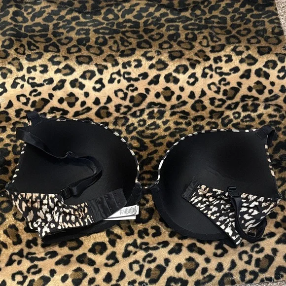 Leopard Print Victoria’s Secret Push Up Bra 34DDD - Picture 2 of 3